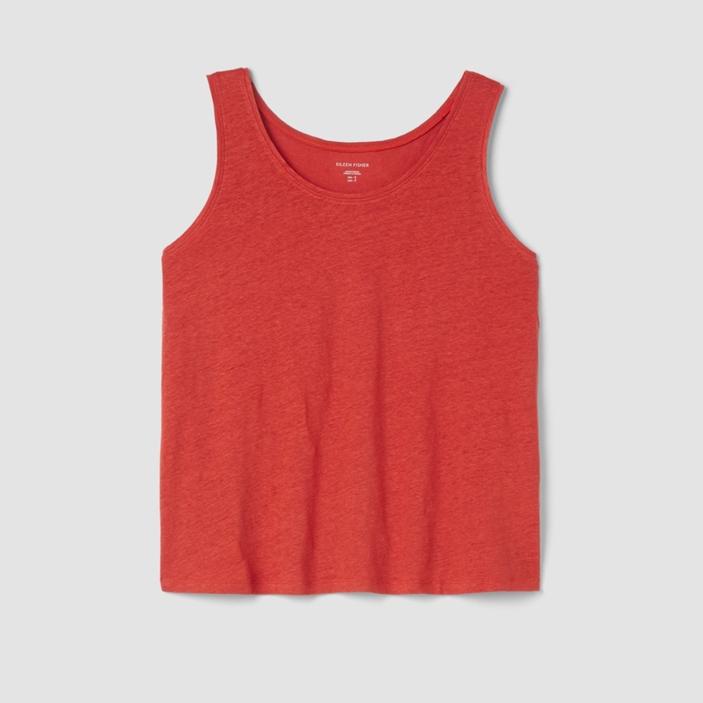 Eileen Fisher Organic Linen Jersey Scoop Neck Tank